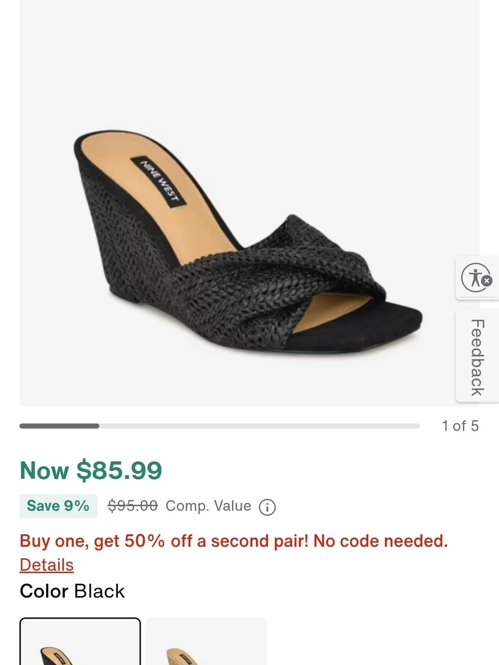 Nine West Nikhil Wedge Sandal